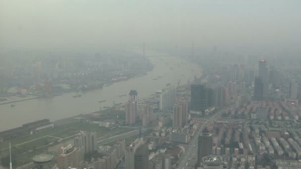 Shanghai Skyline During The Day — Wideo stockowe